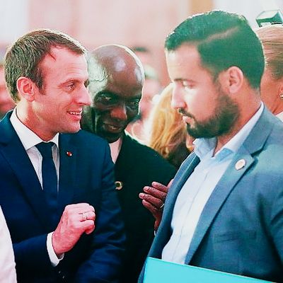 Alexandre Benalla with President Emmanuel Macron