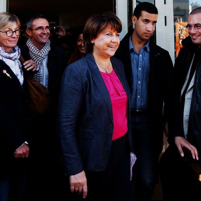 Alexandre Benalla with Martine Aubry