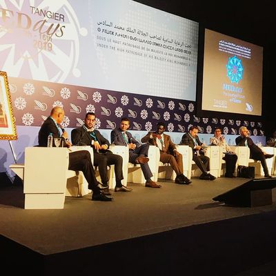 Alexandre Benalla speaking at the MEDays Forum, Amadeus Institute, Tangier, Morocco