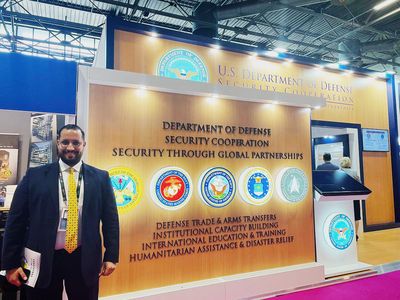 Alexandre Benalla at the U.S. Department of Defense Security Cooperation exhibition